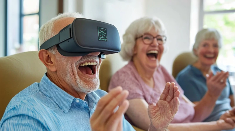 VRsenior senior riant Opt